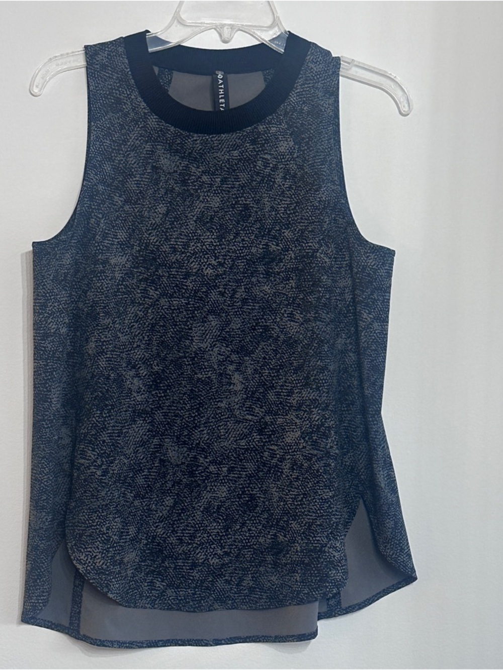 Athleta Black Textured Sleeveless Tank Dress Up or Down Lightweight Soft